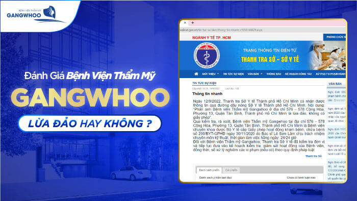 Cảnh báo giả mạo BVTM Gangwhoo lừa đảo khách hàng